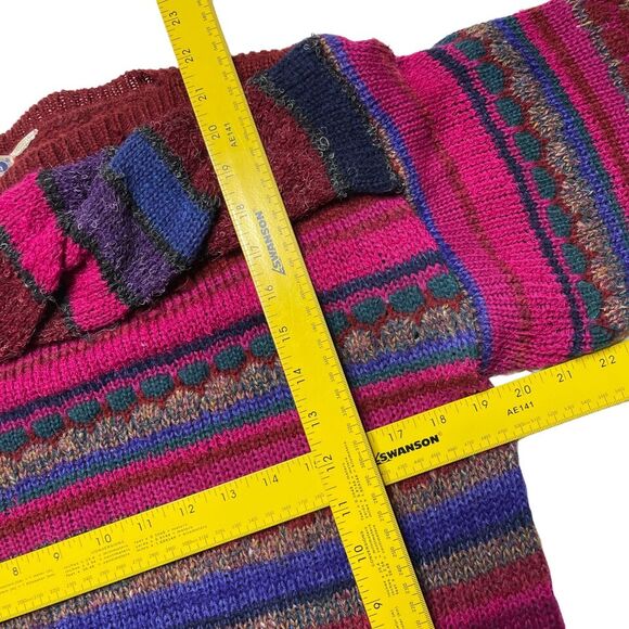 Vintage 80s Mariea Kim Twisted Boat Neck Long Sleeve Knit Sweater Size Small - Picture 11 of 11